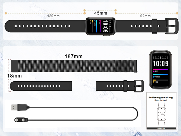 smart watch with metal band