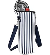 Neverwhy Insulated Wine Bag - Wine Bottle Carrier Tote Cooler Bags for Gifts Travel Picnic Beach,...