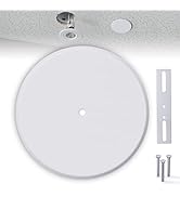 WunoShop 1 Pcs Ceiling Cover Plate, 5 inch Round Outlet Covers Plates for Electrical Box, Smoke D...
