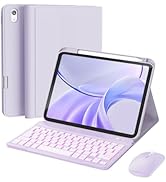 RAYMCRAFT for iPad 11th (A16, 2025) / 10th Generation Case with Keyboard, Mouse and Detachable Wi...