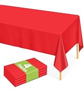 Red Plastic Table Cloth