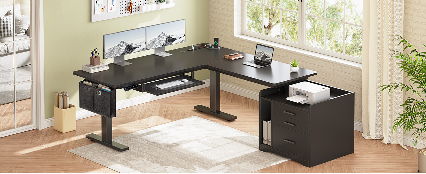 l shaped desk standing desk