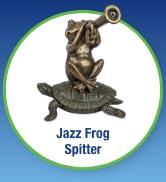Aquascape Pond and Garden Jazz Frog Spitter Fountain, Bronze