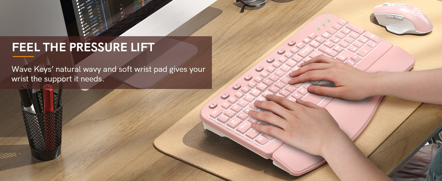pink keyboard and mouse duo