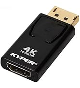 Kyper USKyper-504K (1 Pack) 4K DisplayPort to HDMI Adapter 24K Gold Plated Uni-Directional DP to ...