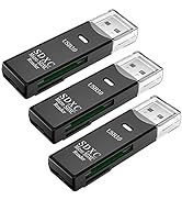 USB 3.0 SD Card Reader for PC,3 Pack Micro SD Card to USB Adapter, Card Reader for Camera Memory ...