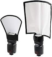waka Flash Diffuser Reflector Kit - Bend Bounce Flash Diffuser+ Silver/White Reflector for Speedl...