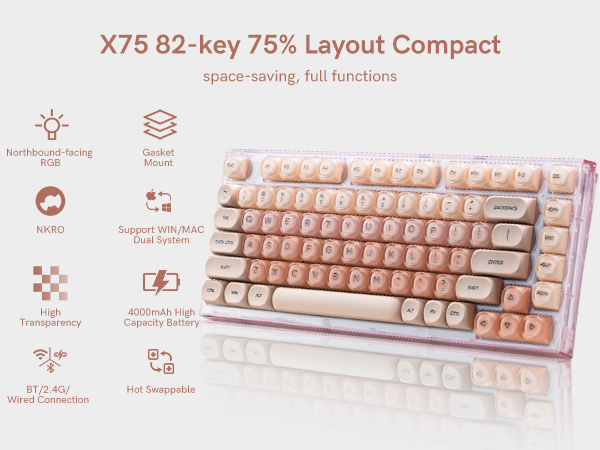 X75 -82-key 75% Layout Compact