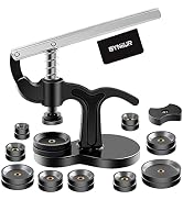 BYNIIUR Watch Press Tool, Case Closer with 18mm-50mm Fitting Dies, Watch Battery Replacement Kit ...