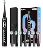 YUNCHI Electric Toothbrush for Adults and Kids, Sonic Rechargeable Toothbrushes with 8 Brush Head...