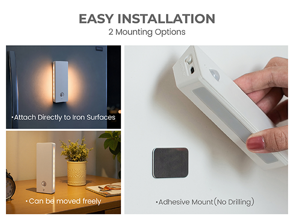 Easy Magnetic Installation, Magnetic Stick-on Light