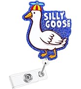 Funny Blue Silly Goose Badge Reel,Retractable Decorative Card Reel, Nurse Badge Reel, Work Badge ...