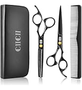 CIICII Hair Cutting Scissors Shears Kit, Professional Barber Haircut Scissors Set (6.7 Inch Hair ...