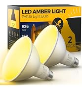 L LOHAS LED Yellow Bug Light Bulbs Outdoor, PAR38 LED Flood Light Outside, 150-200W Equivalent 20...