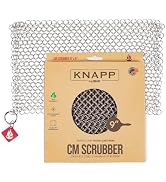 Knapp Made CM Scrubber 9"x6" Small Ring Cast Iron Scrubber - Cast Iron Cleaner for Hard Anodized ...