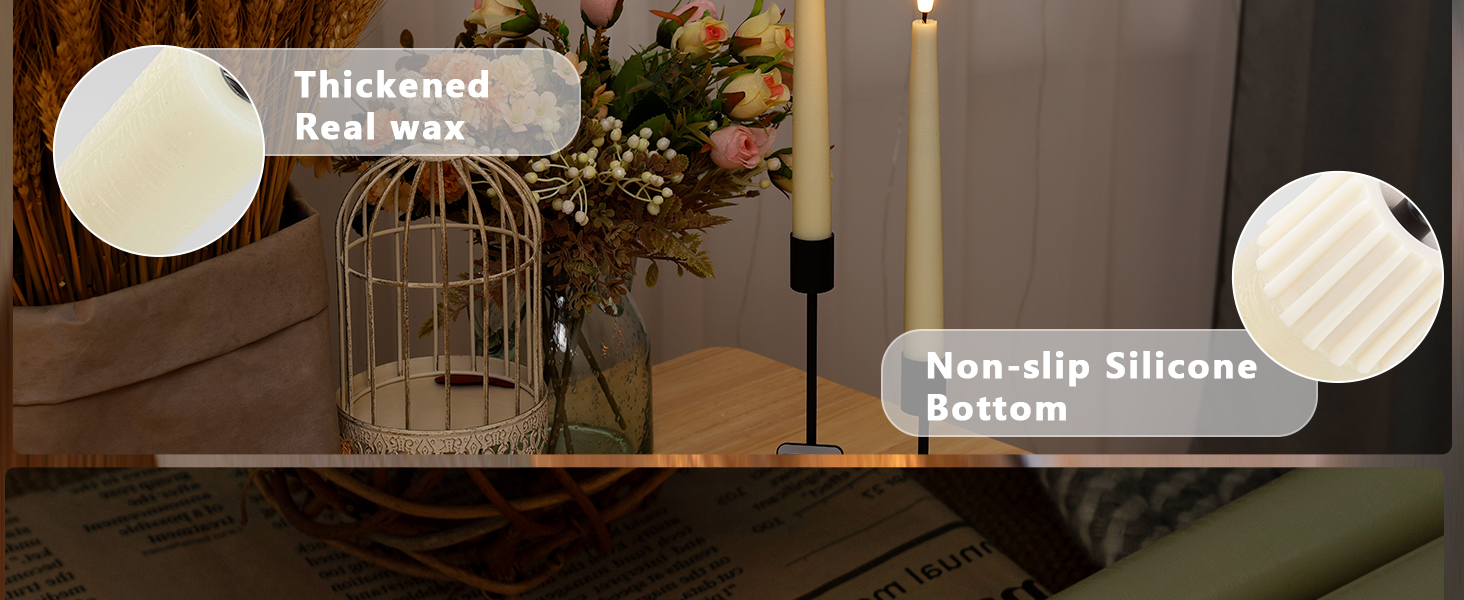 flameless taper candles