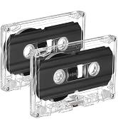 DOITOOL 2 Pcs Blank Cassette Tapes for Recording 60 Minutes | Clear audio tape with hard case, lo...
