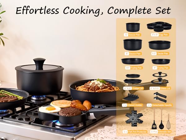 Complete 21-Piece Nonstick Cookware Set