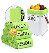 GreFusion Compostable Trash Bags, Small 2.6 Gallon, 270 Count, 0.72 Mils Thick, Eco Friendly, AST...