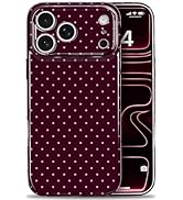 Amzfield Compatible with iPhone 17 Pro Max Case, Cute Small Polka Dot Aesthetic Retro Design for ...