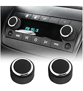 2PCS Car Rear Radio Knobs Replacement OEM#22912547,Rear Radio Volume Knob Compatible with Cadilla...