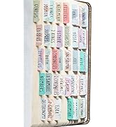 DiverseBee Laminated Bible Tabs (Large Print, Easy to Read), Personalized Bible Journaling Tabs, ...