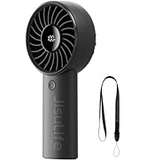 JISULIFE Handheld Fan Life4, 5000mAh Portable Rechargeable Fan, 5-Speed Turbo Wind, 15 Hrs Coolin...