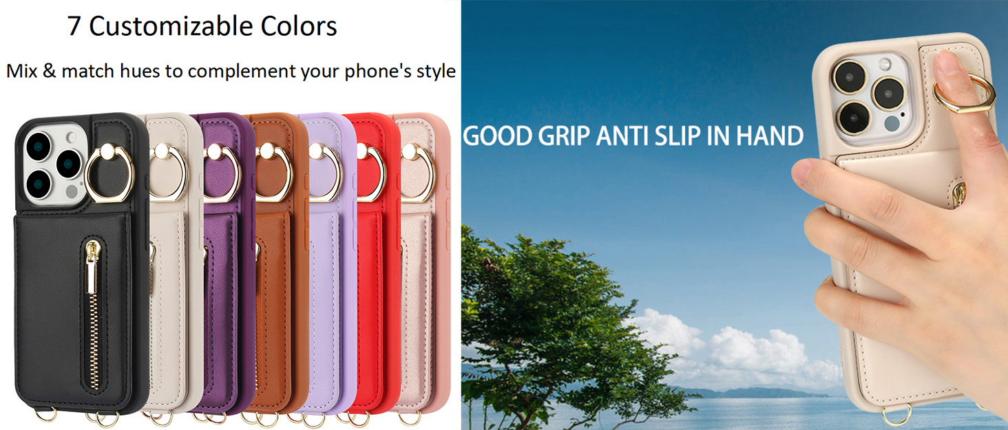 Crossbody purse phone case