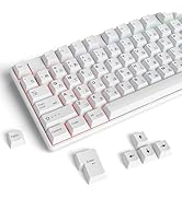 GTSP 135 Japanese White Keycaps Cherry Profile DYE-Sub with 6.25U/6U Space Bar for MX Switches TK...