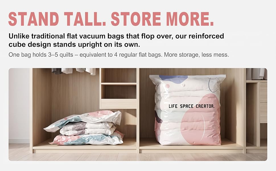 No Pump Vacuum Storage Bags