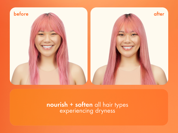 before + after pink hair