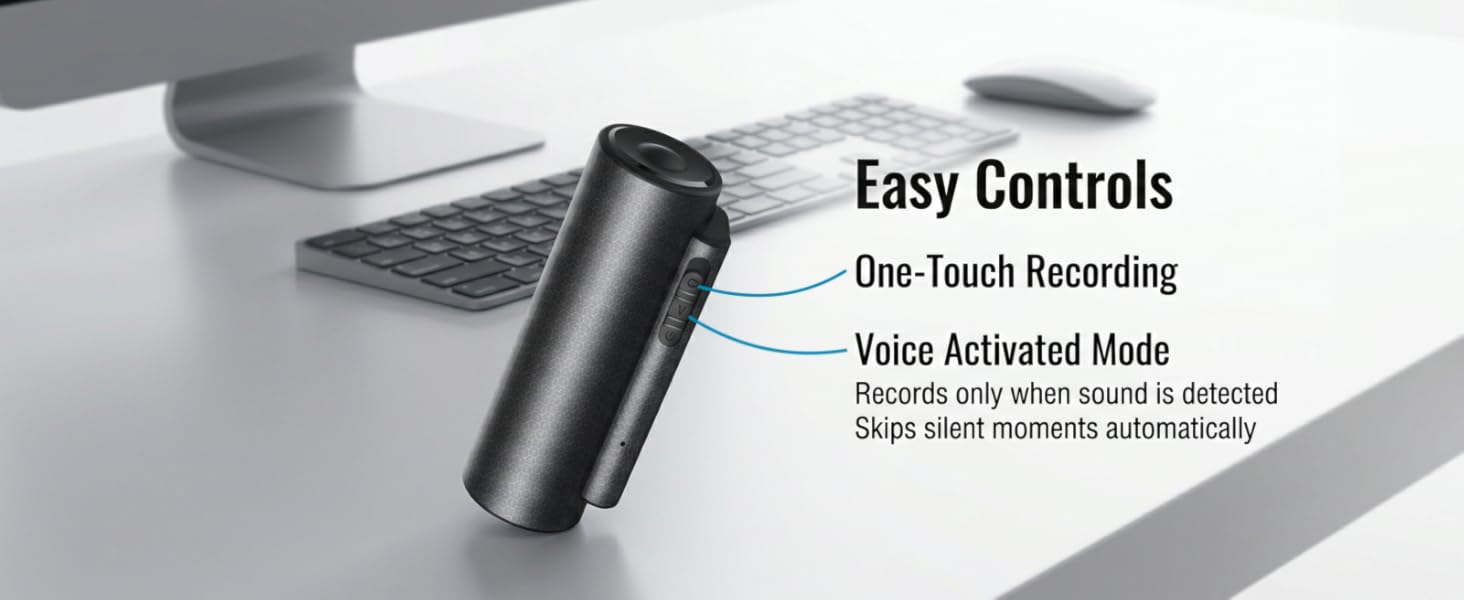 easy control voice activated highest rated voice recorder