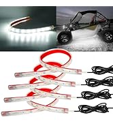 YONGMING Motorcycle Golf Cart Led Underglow Kit,12V Small White Led Strip Lights for Cars Marine ...