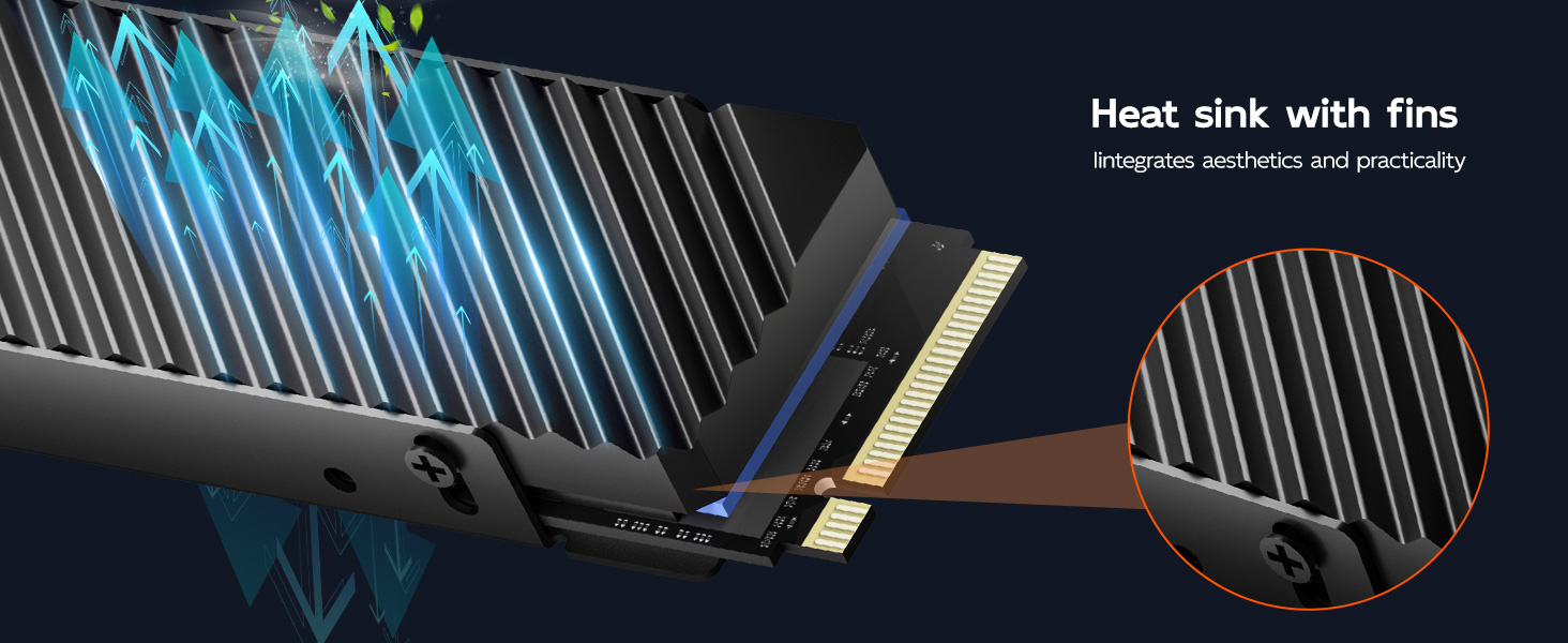 M.2 SSD Heat Sink Cooler for 2280 SSDs