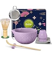 Matcha Whisk Set Matcha Kit - 7 Pcs Japanese Tea Set Includes Matcha Bowl with Spout,Bamboo Whisk...