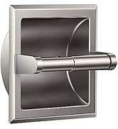 FORIOUS Brushed Nickel Toilet Paper Holder Wall Mount Includes Rear Mounting Bracket, Recessed To...