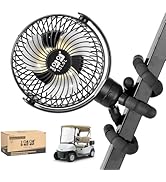 10L0L Golf Cart Fan Rechargeable with Flexible Tripod Mount - 8000mAh Battery Operated Portable F...