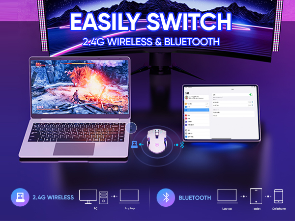 bluetooth wireless gaming mouse mice