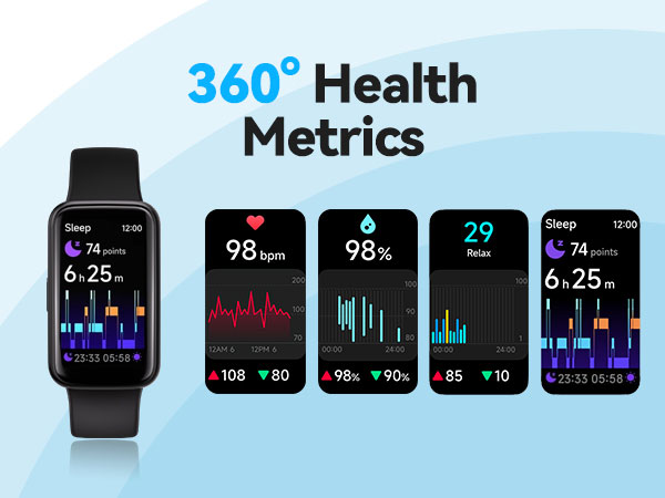 Fitness Watch with Heart Rate Sleep Monitor
