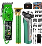 LQT Professional Cordless Hair Clippers and Beard Trimmer Kit for Men, USB Rechargeable Hair Cutt...