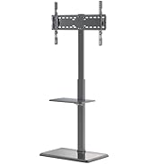 Afaloona Universal Floor TV Stand,TV Floor Mount Stand with Removable Shelf for 32-75 inch TV up ...