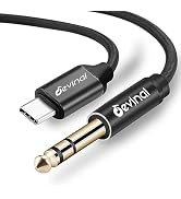 Devinal USB C to 1/4" inch TRS Output Cable, USB Type-C to 6.35mm Stereo Audio Cable Cord Adapter...