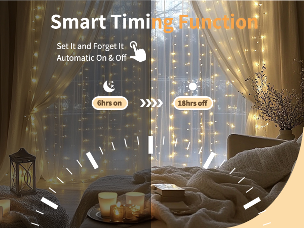 fairy curtain lights with timer