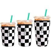 HEYSKAY Insulated Coffee Cup Sleeves Reusable Neoprene Iced Coffee Sleeve for Hot Cold Drinks Bev...