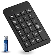 Bluetooth Number Pad with Battery, 23 Keys Wireless Numeric Keypad Upgraded Version of 10 key USB...