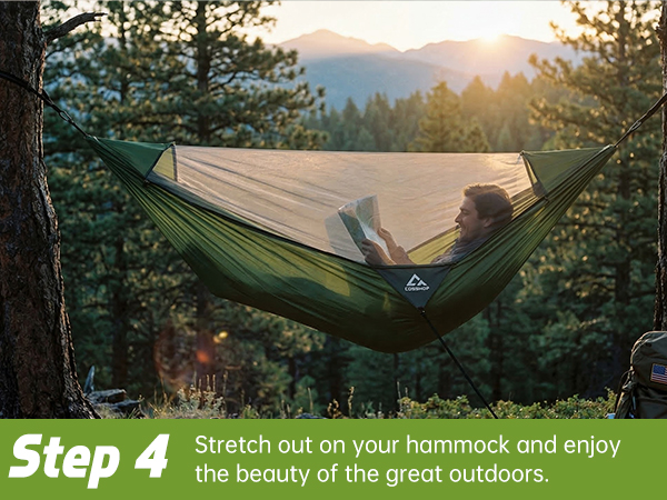 CROSSHIP Camping Hammock with Mosquito Net with Underquilt &amp; Hammock Rain Fly Tarp