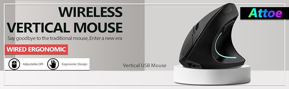 WIRELESS VERTICAL MOUSE