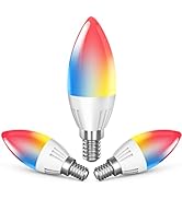DOGAIN Alexa Light Bulb, E12 LED Candelabra Bulbs Cololr Changing Bluetooth Mesh Light Bulbs 360L...
