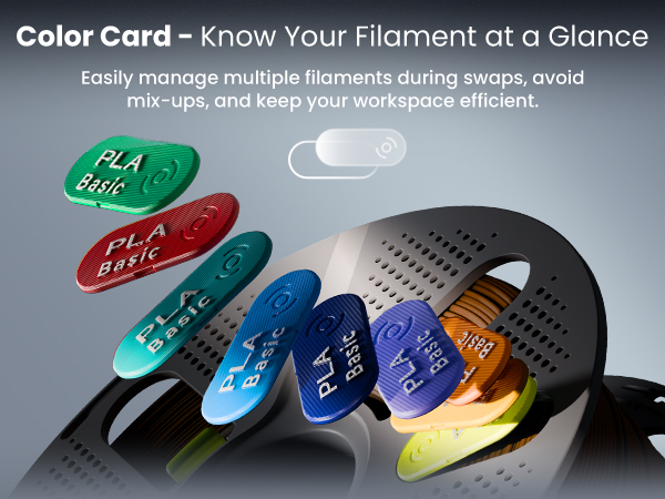 3D printing filament color card