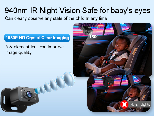 940nm IR Night Vision,Safe for baby&amp;#39;s eyes 6